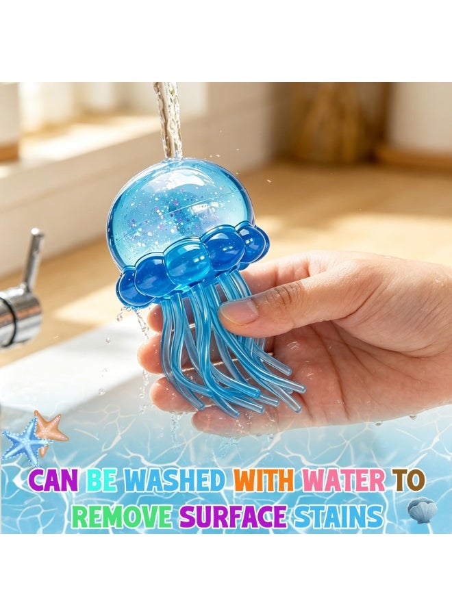Jellyfish Squeeze Fidget Toy for Stress Relief and Sensory Play, Blue - Image 3