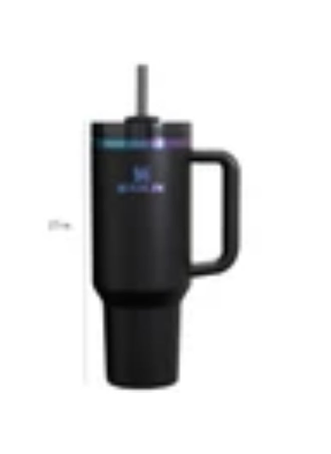 Stanley - STANLEY Quencher H2.0 40oz Tumbler with Handle and Reusable Straw – FlowState 3-Position Lid with Splash-Resistant Straw Opening – Vacuum Insulated Stainless Steel Cup – BPA-Free, Leak-Resistant Travel Mug – Black Chroma - Image 1