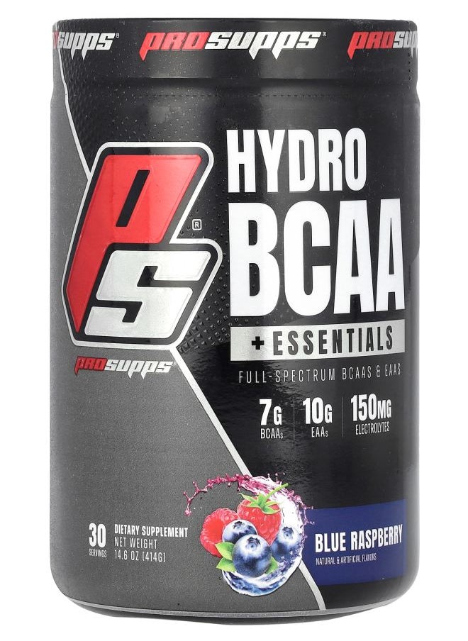 ProSupps - Hydro BCAA +Essentials Blue Raspberry 14.6 oz (414 g) - Image 1