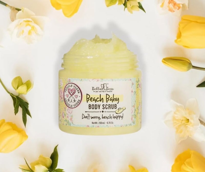 Bella and Bear Bella Bear Exfoliating Body Scrub Vegan CrueltyFree Moisturizing Polish for Smooth Radiant Skin - Image 4