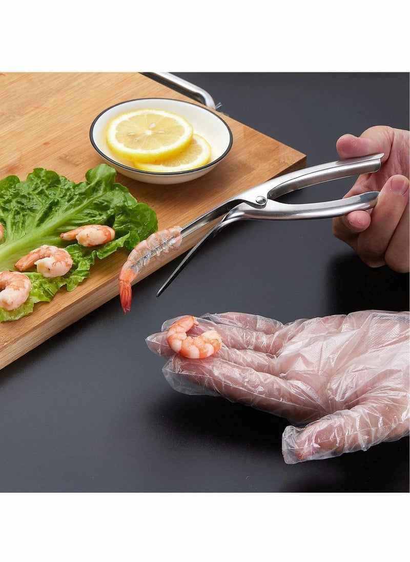 SYOSI Shrimp Deveiner Tool and Peelers - 304 Stainless Steel 2Pcs Shrimp Cleaner Knife Prawn Peeler Shrimp Deveiner Kitchen Tools for Shrimp Devein  - Image 4
