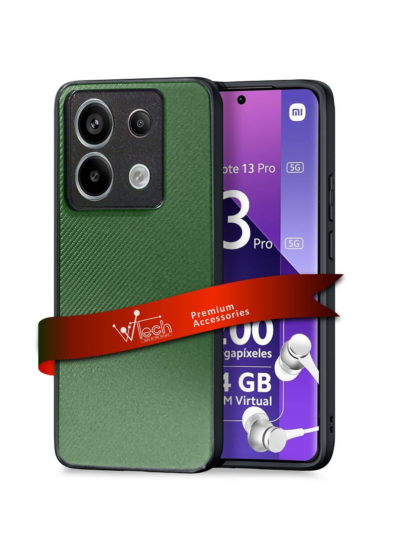 دبليو تيك غطاء حماية جانبي من مادة TPU بظهر صلب لهاتف Xiaomi Redmi Note 13 Pro 5G 2023 زيتوني - Image 1