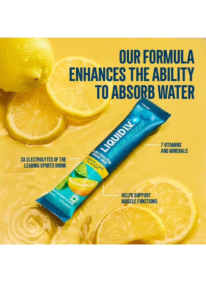 Liquid I.V. Liquid I.V.™ Hydration Multiplier™ - Lemon Lime | Hydration Drink | 16g mixed with 500 ML Water | Pack of 6 = 3LTRS  - Image 3