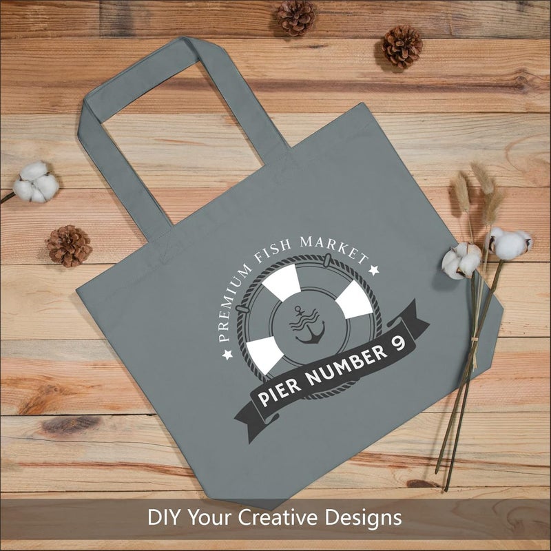 TOPDesign حقيبة قماشية من القطن 12 أونصة من TOPDesign، أكياس تسوق بقالة قابلة لإعادة الاستخدام فارغة بالجملة - Image 3