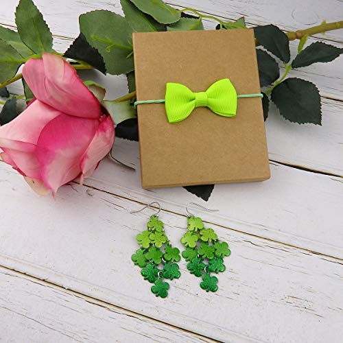 RareLove St Patricks Day Earrings For Women Silver Plated Multi Green Shamrock Chandelier Piercing Dangle Earrings Alloy - Image 4
