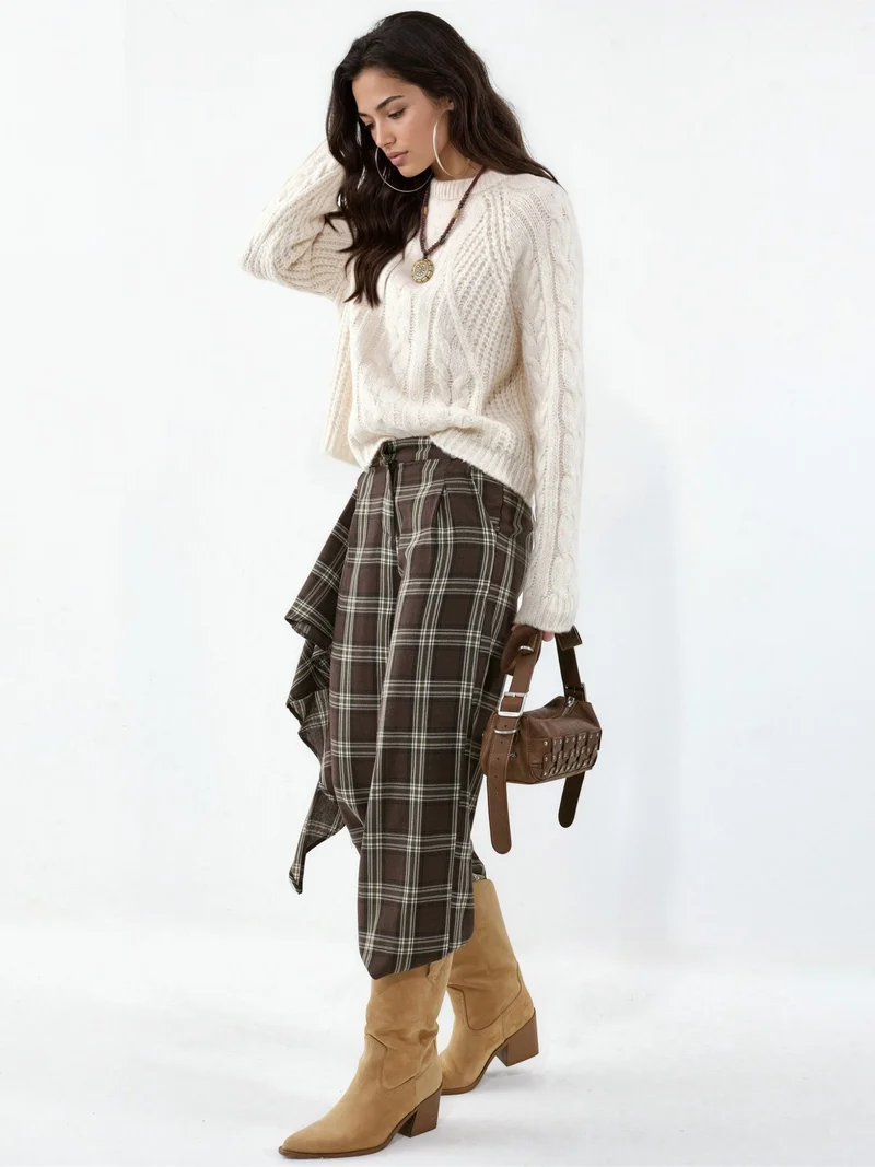 هيكاب Patterned Crew Neck Knit Jumper
