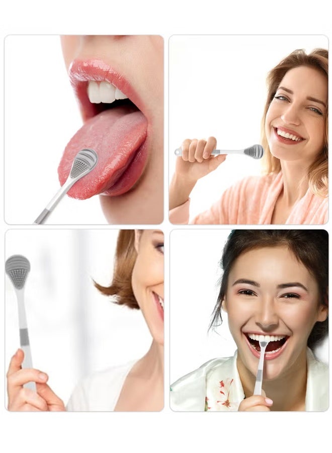 3 حزمة كشط اللسان, تصميم 3 في 1, كشط اللسان للبالغين والأطفال,تقليل التنفس السيئ,منتج العناية بالفم والنظافة - Image 3