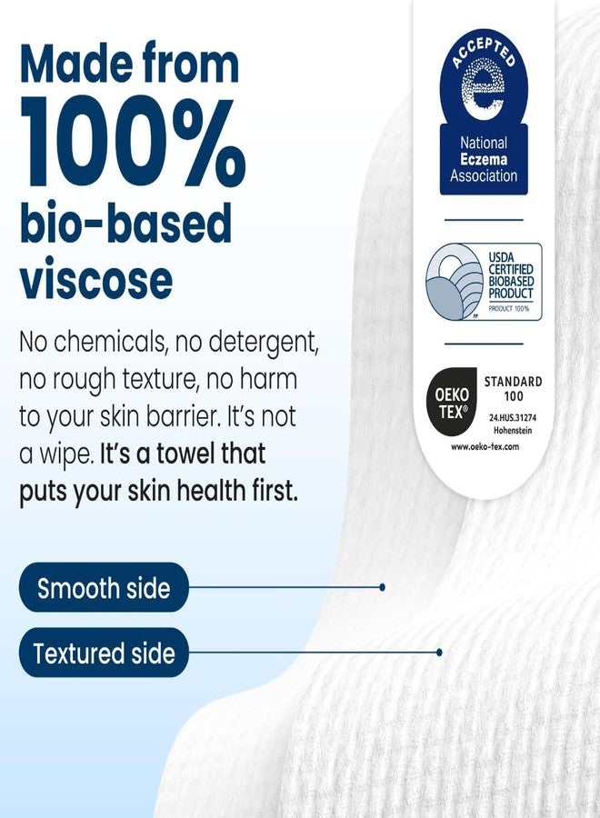 HGC Biobased XL Face Towels, Ultra Soft, Clean Towels, Makeup Remover Dry Wipes, 50 Ct, 1 Pack - Image 2