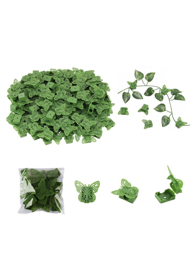 SYOSI Plant Leaf Climber Holder 150 Pcs Plant Climbing Wall Fixture Clips with 180 Pcs Acrylic Adhesive Sticker Butterfly Shape Plant Wall Clips Self Adhesive for Garden Indoor Outdoor Decoration  - Image 1