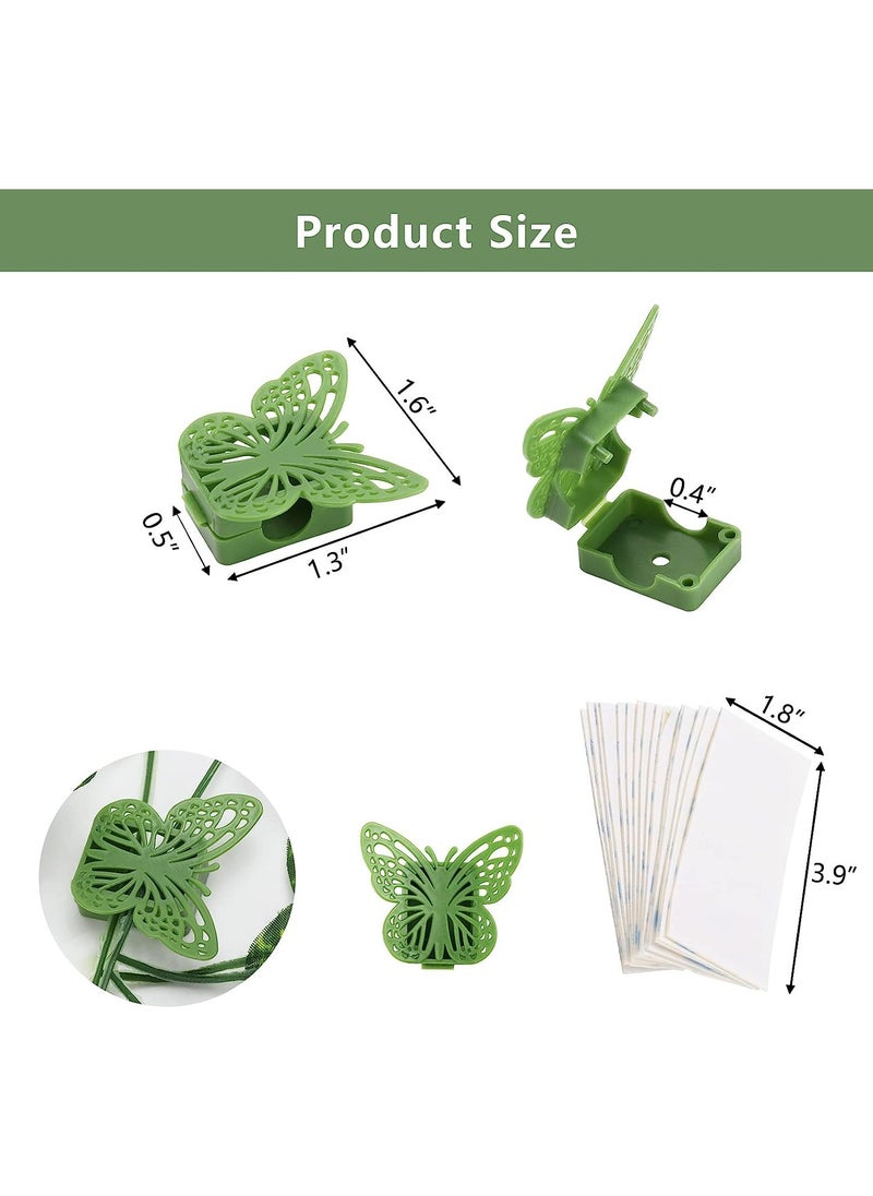 SYOSI Plant Leaf Climber Holder 150 Pcs Plant Climbing Wall Fixture Clips with 180 Pcs Acrylic Adhesive Sticker Butterfly Shape Plant Wall Clips Self Adhesive for Garden Indoor Outdoor Decoration  - Image 2
