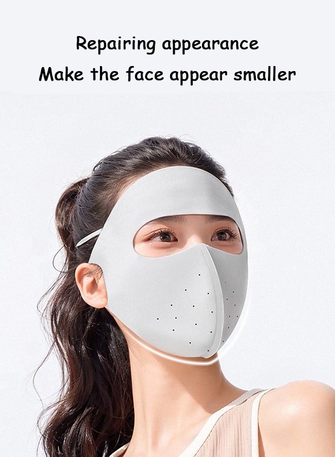 Fanski UPF 50+ Sun Protection Face Mask for Women Ice Silk Breathable UV Face Shield Mask Cover for Cycling Hiking Outdoor Sports - Image 2