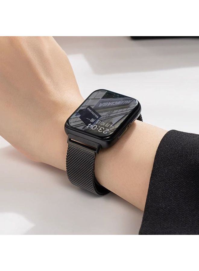 Loquat For OPPOWatc4/3pro Watch Strap Watch2 Metal Milan Magnetic Buckle Se Breathable Unisex Wristband-Color:Metal Milan Folding Buckle 【starlight Color】 - Suitable For Oppo Watch 2nd Generation 46mm  - Image 3