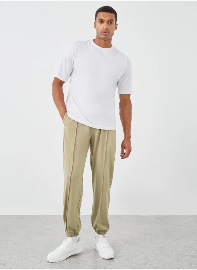 ستايلي Styli Pintuck Detail Relaxed Fit Joggers