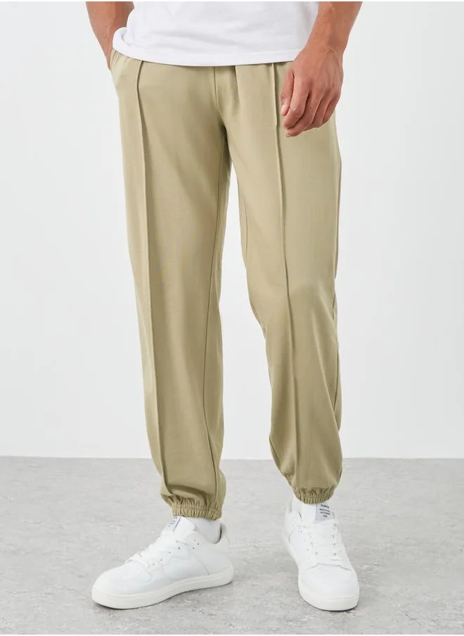 ستايلي Styli Pintuck Detail Relaxed Fit Joggers
