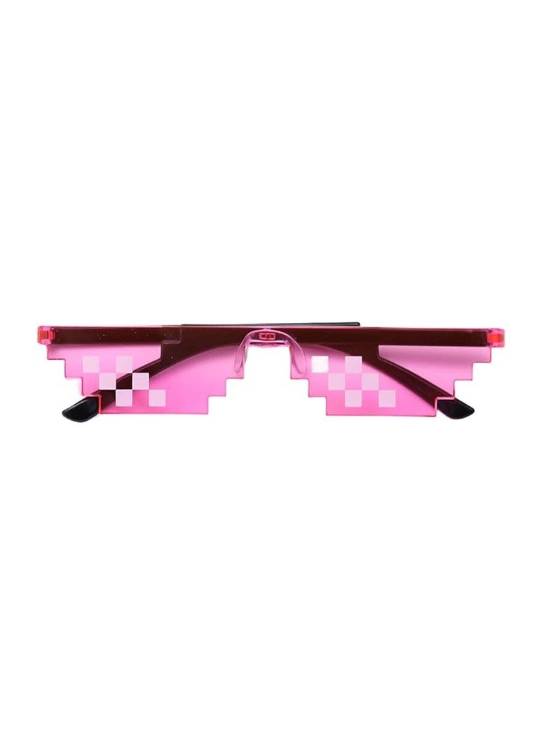 Thug Life or Pixel Sunglasses for Adults or Kids Party Pink - Image 2