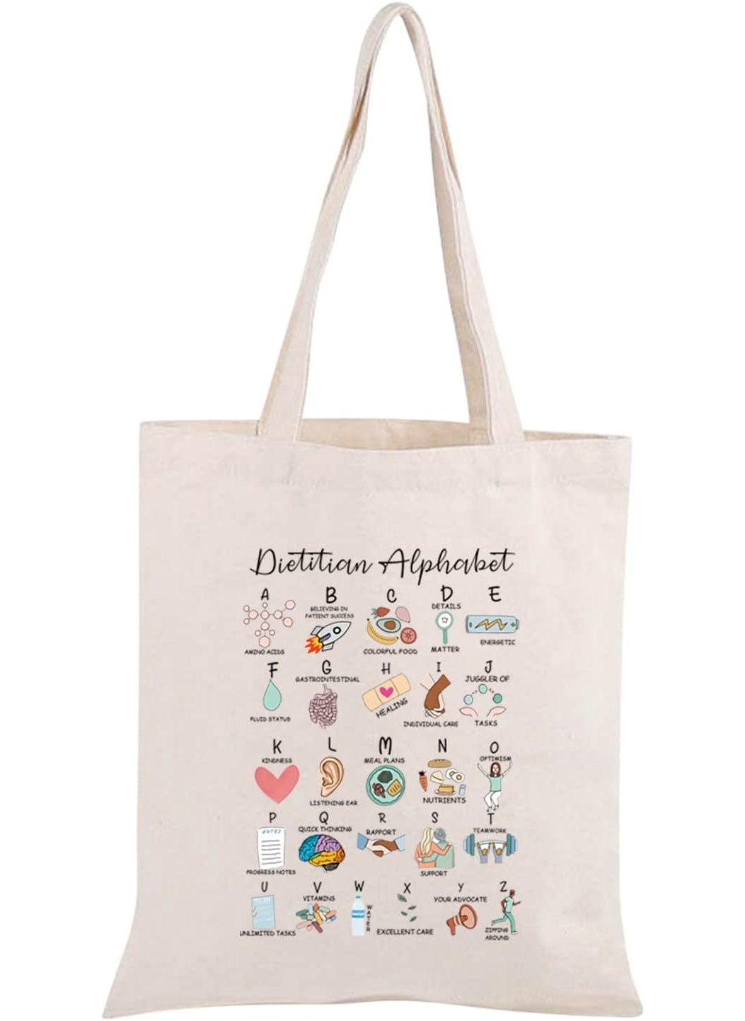 MBMSO MBMSO Dietitian Tote Bag  Dietitian Appreciation Gift RD Bag with Soft Polyester Material DoubledSided Print Perfect Size for Travel  Business  - Image 1