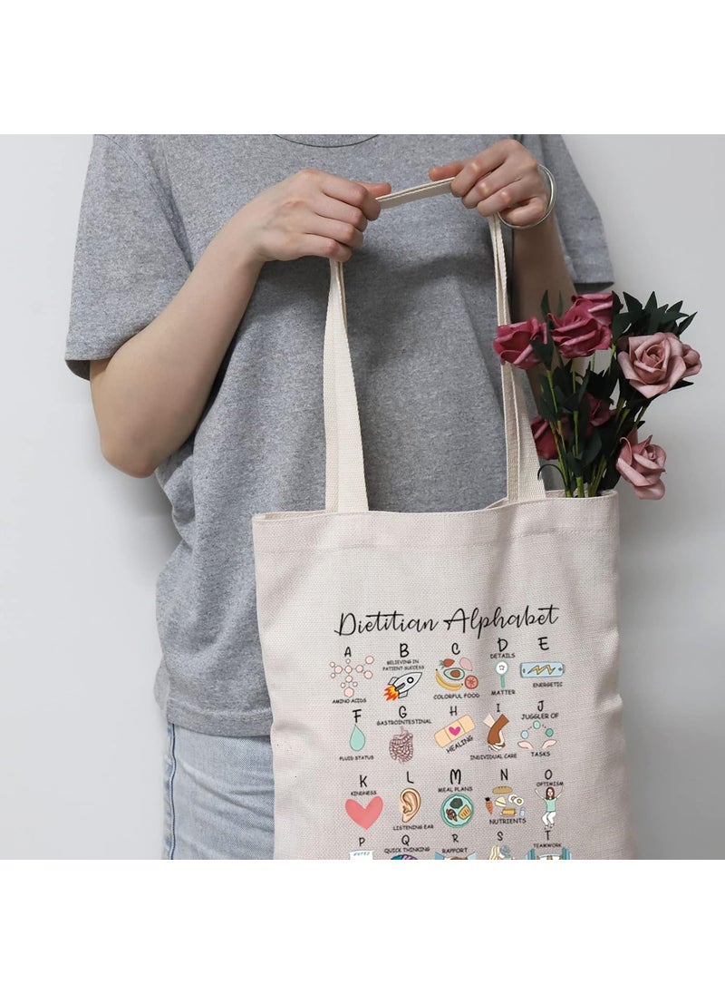 MBMSO MBMSO Dietitian Tote Bag  Dietitian Appreciation Gift RD Bag with Soft Polyester Material DoubledSided Print Perfect Size for Travel  Business  - Image 5