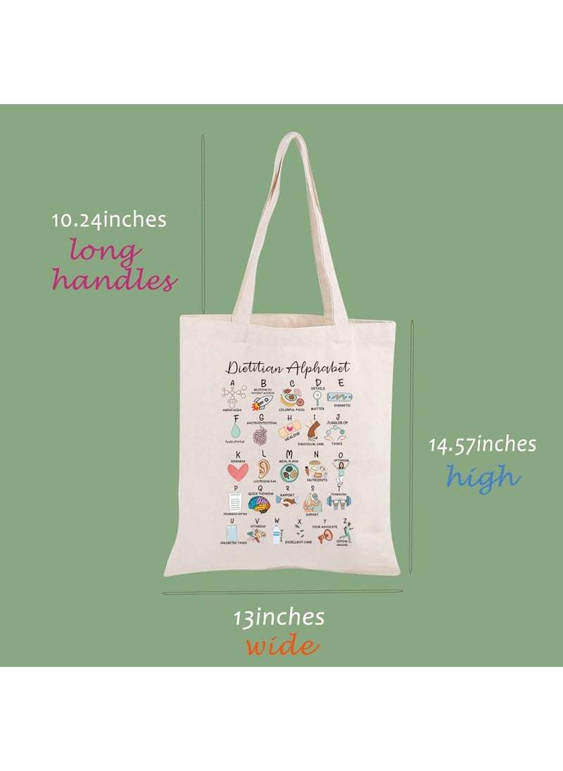 MBMSO MBMSO Dietitian Tote Bag  Dietitian Appreciation Gift RD Bag with Soft Polyester Material DoubledSided Print Perfect Size for Travel  Business  - Image 3