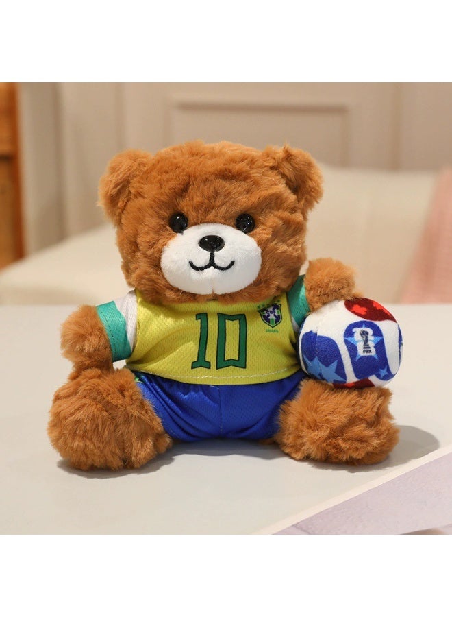 2026 Canada-US-Mexico World Cup Football Teddy Bear - A cute teddy bear themed after the football, equipped with a football. It is an ideal gift for fans and children.