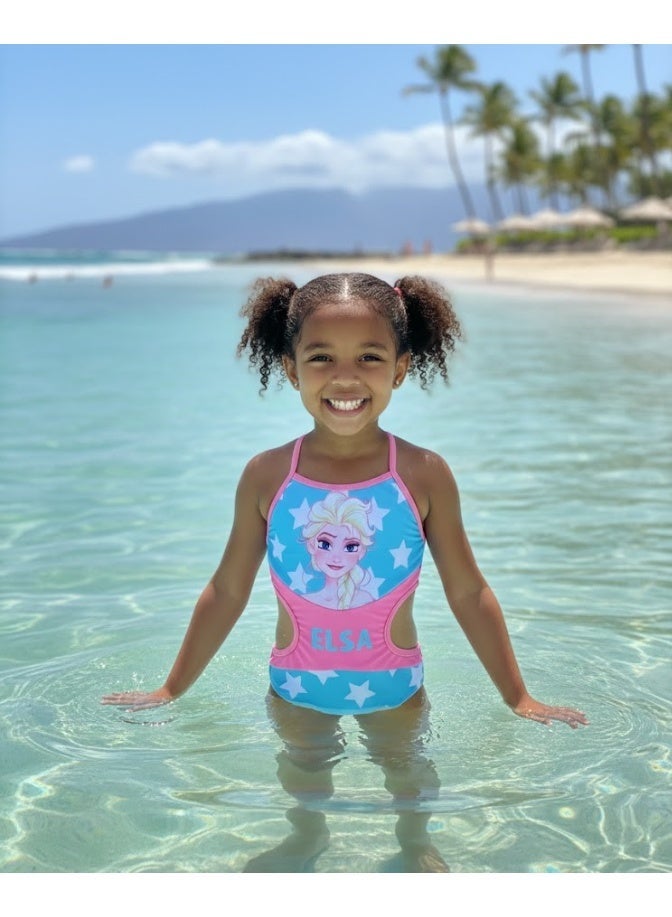 ديزني فروزن إلسا فتاة ملابس السباحة قطعة واحدة - Image 4
