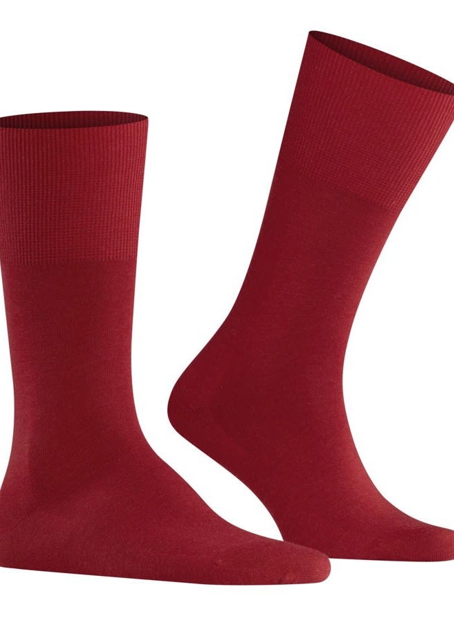 FALKE Men's Airport M SO Wool Cotton Plain 1 Pair Socks, Red (Scarlet 8120), 8.5-9.5, Red (Scarlet 8120), 42.5-43.5 EU - Image 5