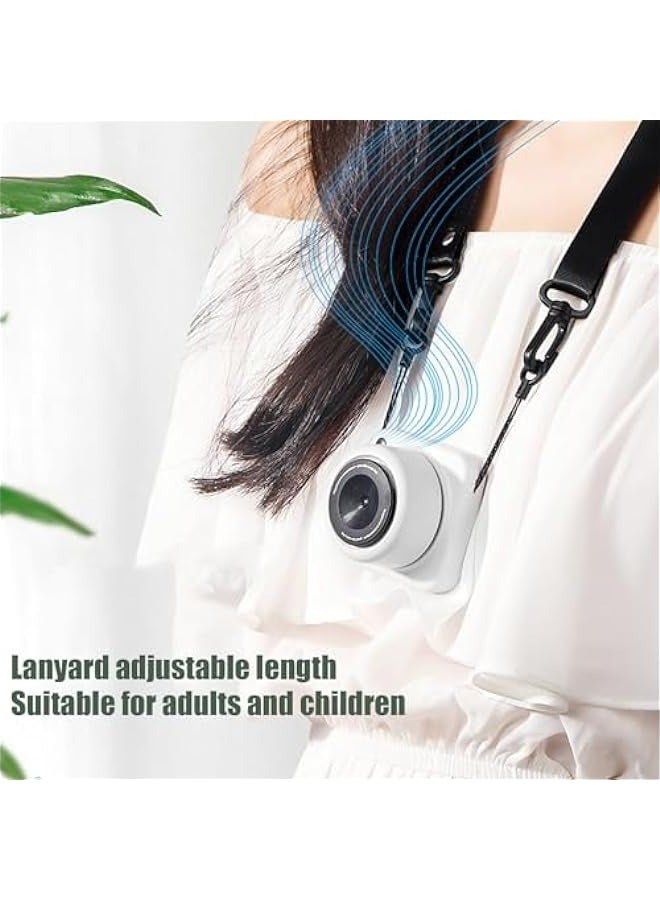 ANKOVO Portable Hanging Neck Fan,Personal Necklace Mini Fan Hanging Necklace Fan Vintage Camera Shaped Adjustable Hands Portable Mini Neck Fan with Lanyard for Outdoor  - Image 2