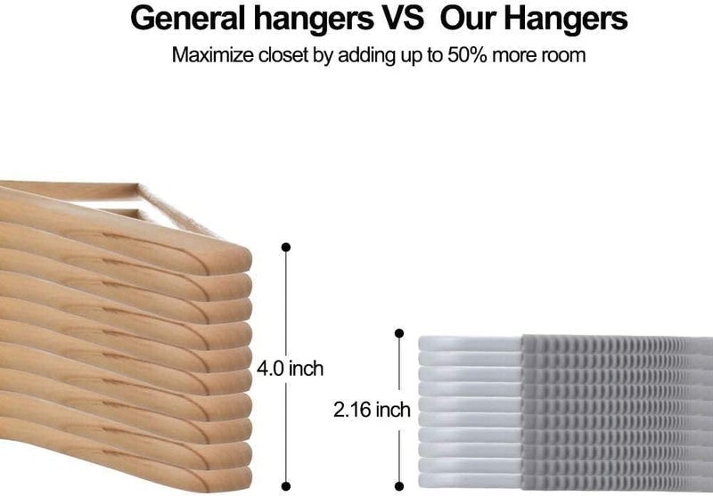 Red Dot Gift® 10-Pack Plastic Clothes Hangers, Ultra Thin Non-Slip Clothes Hanger Space Saving Coat Hangers, 360°Rotating Hook,Pant Hangers (GYR-10) - Image 4