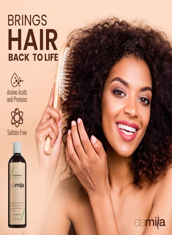 damila Nourishing Conditioner with Keratin & Aloe Vera - Perfect for Damaged, Frizzy, Curly, or Dry Hair (33.8 Fl Oz) - Image 5