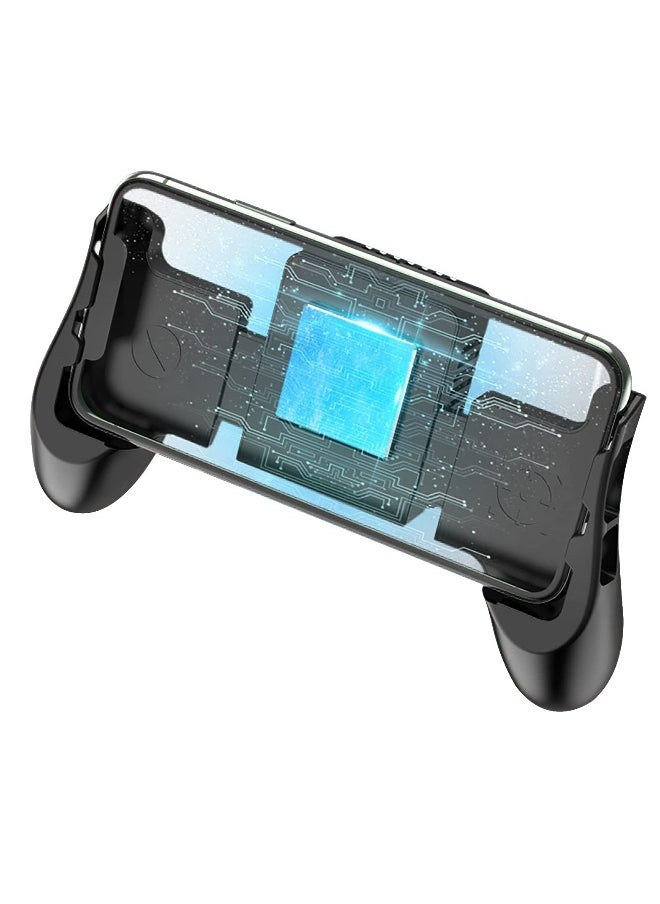 Generic Mobile Game Controller with Active Cooling Fan, Semiconductor Phone Radiator Grip for Heat Dissipation, Compatible with iOS/Android Devices - Black  - Image 1