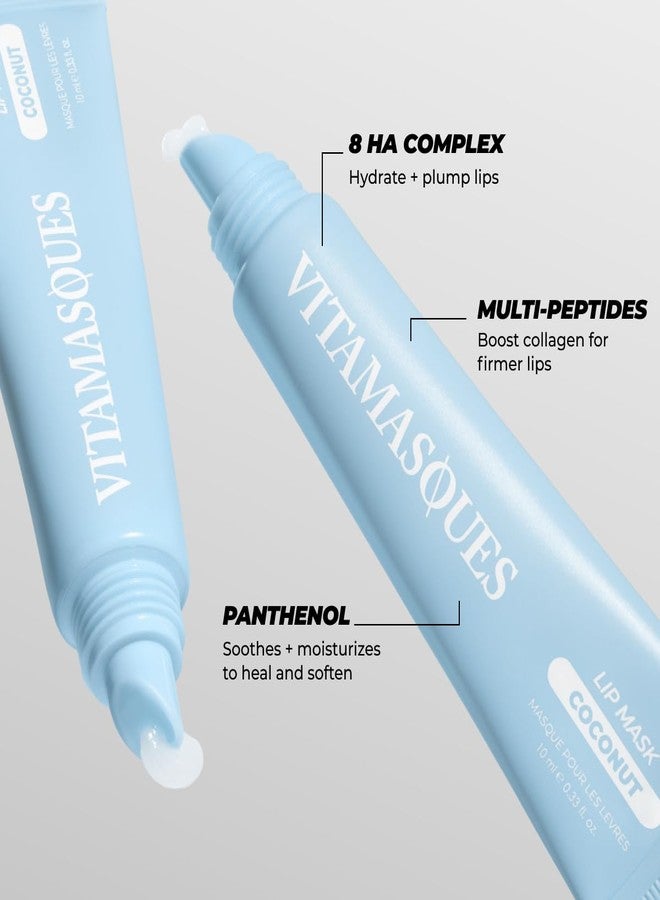 Vitamasques Overnight Lip Mask - Hydrating Coconut Flavor Lip Balm Moisturizer with Vitamins & Natural Oil Hydrates, Nourishes & Plumps Lips Area - Korean Skin Care Lip Care Products (Pack of 3) - Image 2