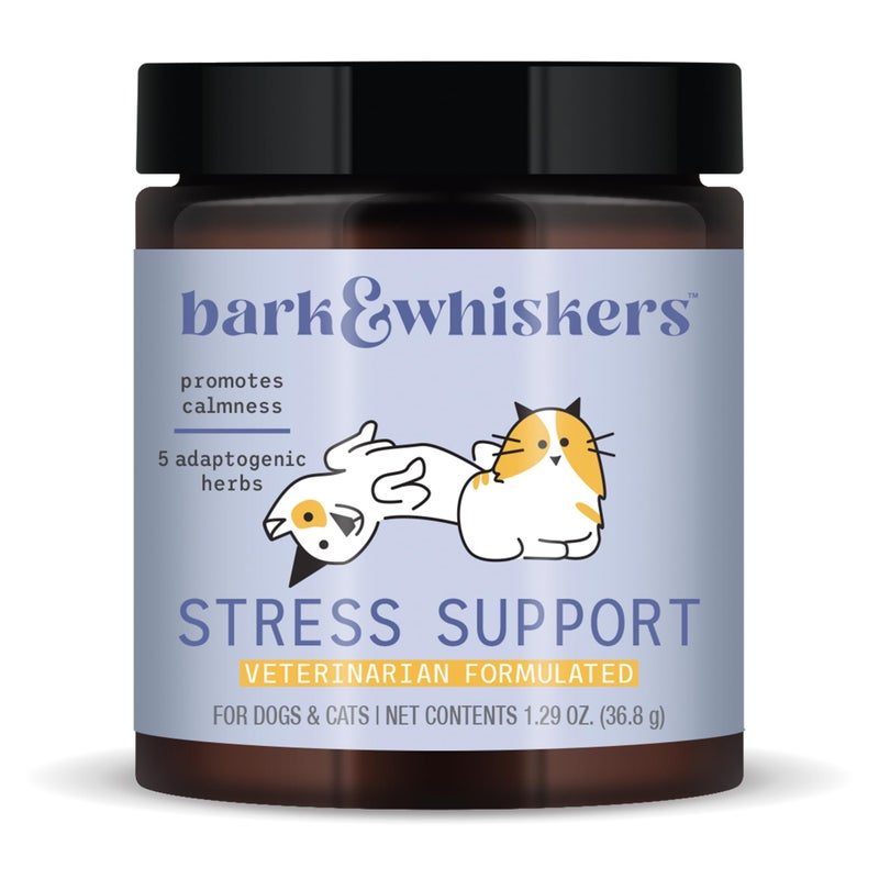 Dr. Mercola Bark & Whiskers Stress Support for Dogs & Cats, 1.29 Oz. (36.8 g), 5 Adaptogenic Herbs, Promotes Calmness, Veterinarian Formulated, Non-GMO, Dr. Mercola - Image 1
