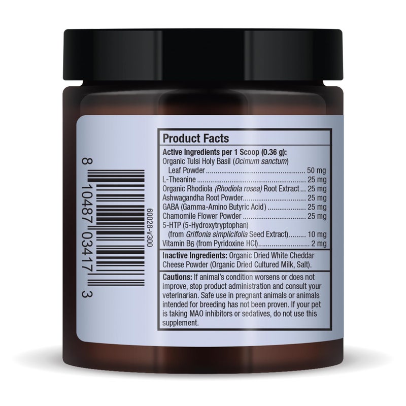 Dr. Mercola Bark & Whiskers Stress Support for Dogs & Cats, 1.29 Oz. (36.8 g), 5 Adaptogenic Herbs, Promotes Calmness, Veterinarian Formulated, Non-GMO, Dr. Mercola - Image 3
