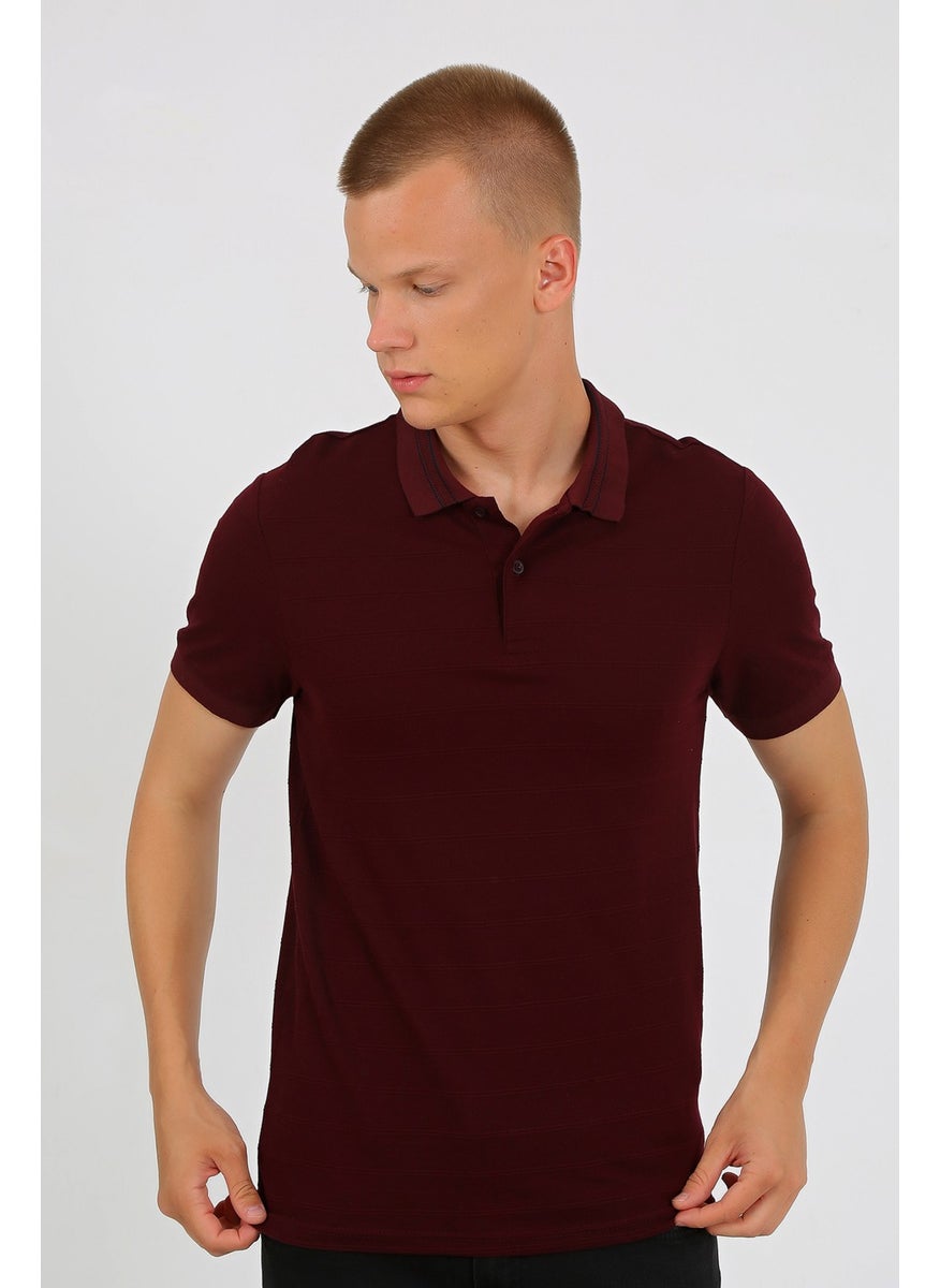 Uomo Park - 2153 Special Collection Polo Collar Regular Fit Men's T-Shirt - Image 1