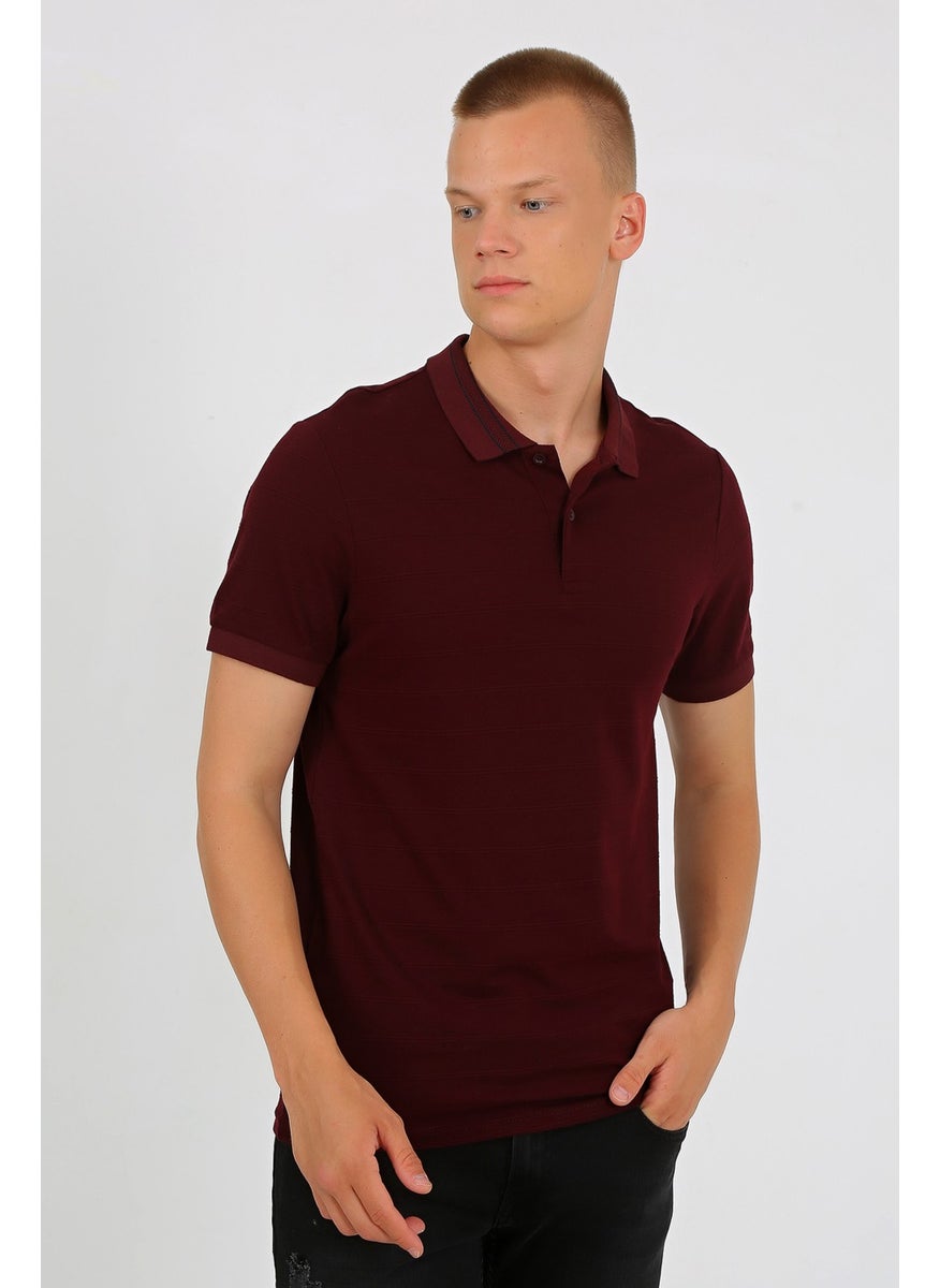 Uomo Park - 2153 Special Collection Polo Collar Regular Fit Men's T-Shirt - Image 1