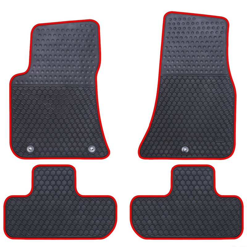 Ucaskin Car Floor Mats Custom Fit for Dodge Challenger RWD Do not Fit AWD Perfectly 2023 2022 2021 2020 2019 2018 2017 2016 2015 Odorless Rubber Heavy Duty All Weather Car Floor LinerRed