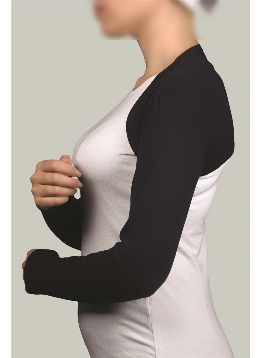 Altobeh Long Sleeve Hijab Bolero - Navy Blue