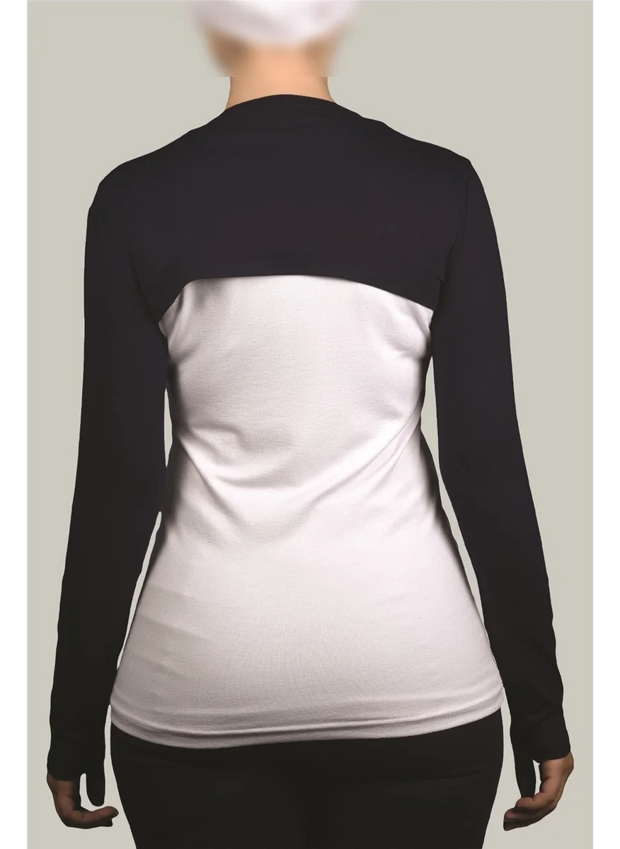 Altobeh Long Sleeve Hijab Bolero - Navy Blue