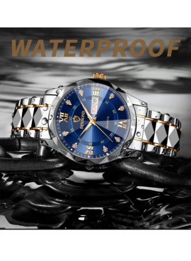 BINBOND Men Watches Top Brand Luxury Waterproof Date Clock Male Steel Strap Casual Quartz Watch Sports Wrist Watch Men - Image 2
