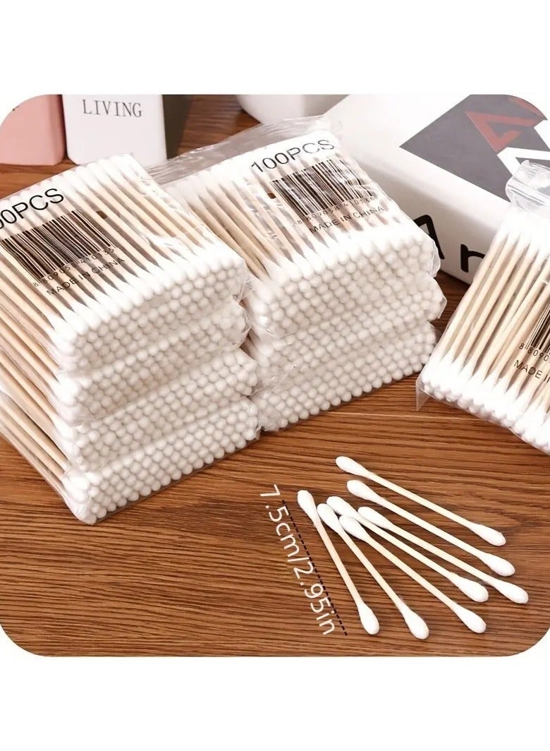 1000 pcs Double-Ended Ear Cleaning Swabs for Cleaning and Makeup Removal - Gentle on Skin - Image 5