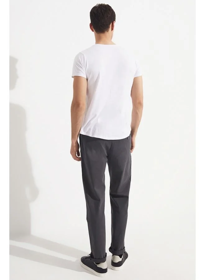 JUNE June Exclusive Men Regular Fit Side Pocket Chino Trouser Dark Grey