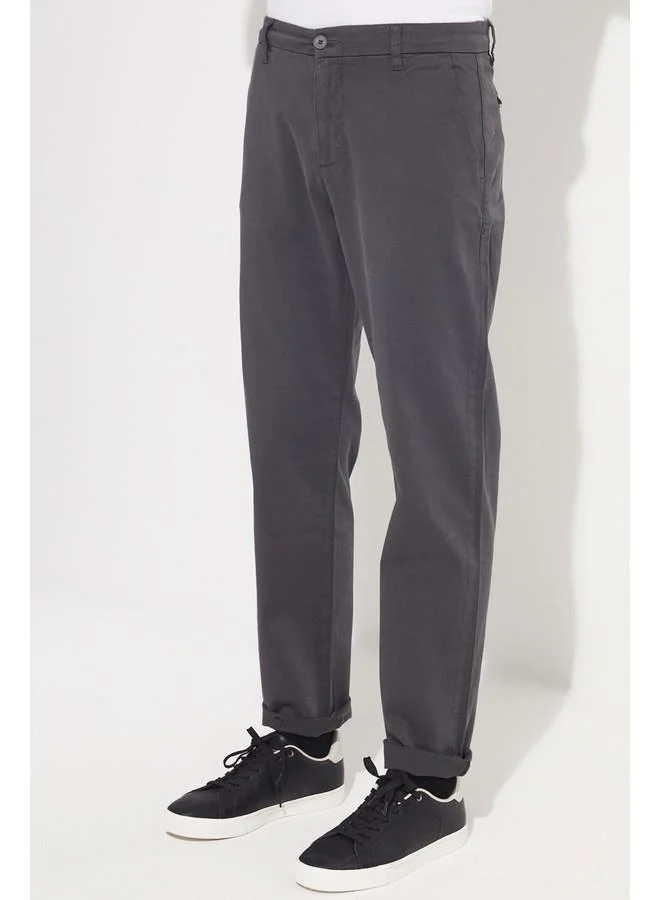 JUNE June Exclusive Men Regular Fit Side Pocket Chino Trouser Dark Grey