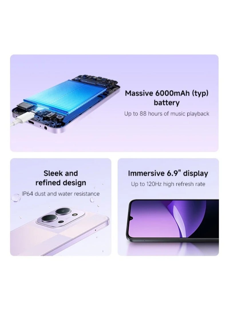 Xiaomi Redmi 15C Dual SIM Dusk Purple 8GB RAM 256GB 5G + Gift - Global Version - Image 2