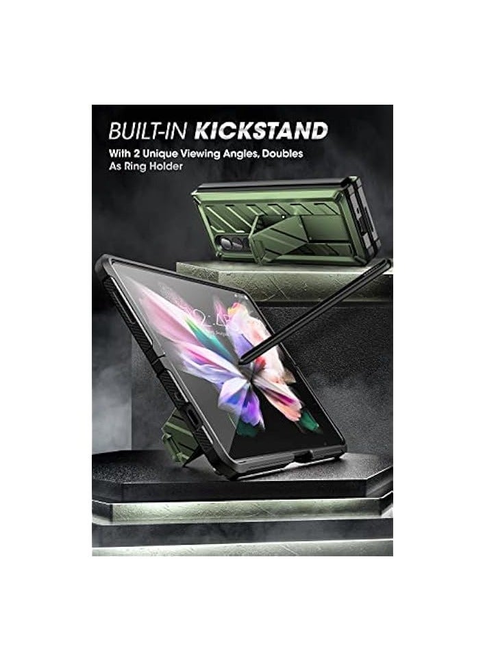 SUPCASE [Unicorn Beetle Series] Case Designed For Galaxy Z Fold 3 5G (2021 Release), [Rugged Belt Clip] Shockproof Protective Case with Built-in Screen Protector & Kickstand - Guldan - Image 3