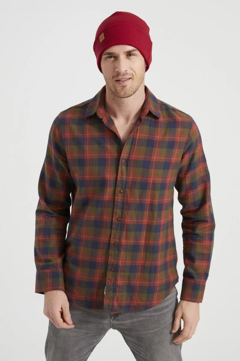 بوتيكجيز Men's Young Burgundy Cherry Hat Beret Sports Comfortable Cotton Handmade Difference