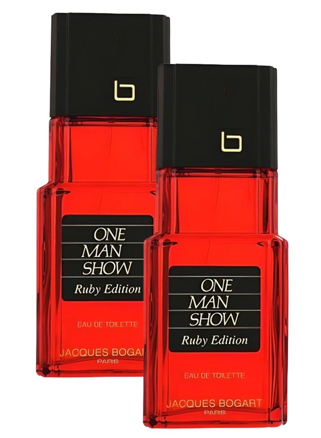 جاك بوغارت 2 قطع عطر ون مان شو روبي إديشن للرجال 100 مل - Image 1