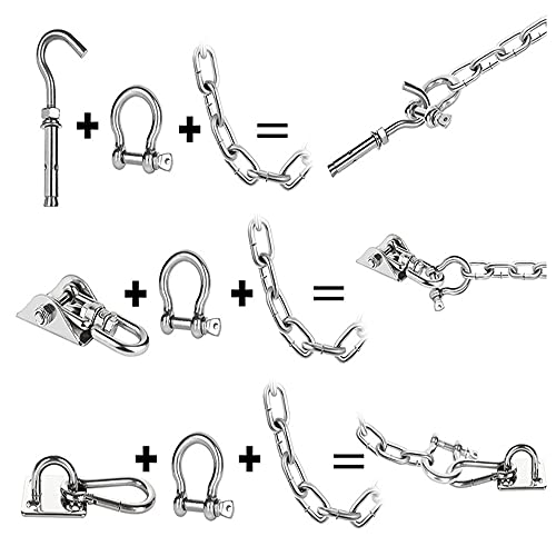 Yision 20pcs 1/4 Inch Screw Pin Anchor Shackle, M6 6mm Stainless Steel Heavy Duty Bow Shape Load Clamp for Chains Wirerope Lifting Paracord Outdoor Camping Survival Rope Bracelets - Image 4