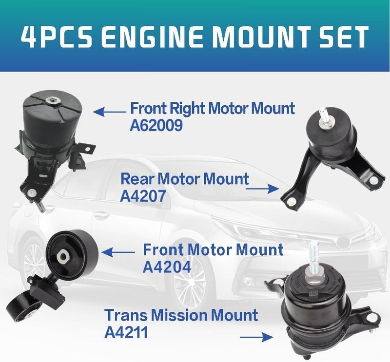 YBDDZH Engine Motor Mount Set for 2007-2011 Camry 2.4L - Image 3