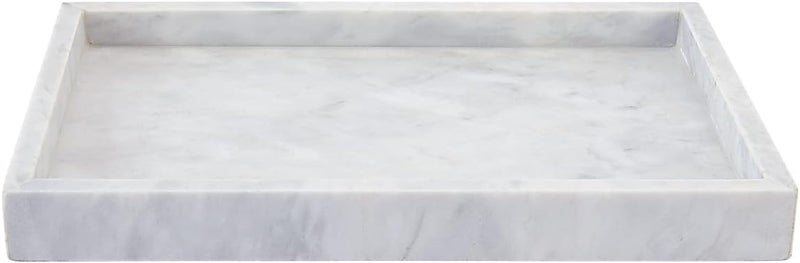 Moreast 12 x 8 inch Real Natural Marble Vanity Tray, Genuine Marble Storage Tray for Cosmetics/Jewelry, Non-Resin/Non-Ceramic, Dresser Organizer Tray, Bathroom Tray, Home Decor, Kitchen, Coffee Table - Image 5
