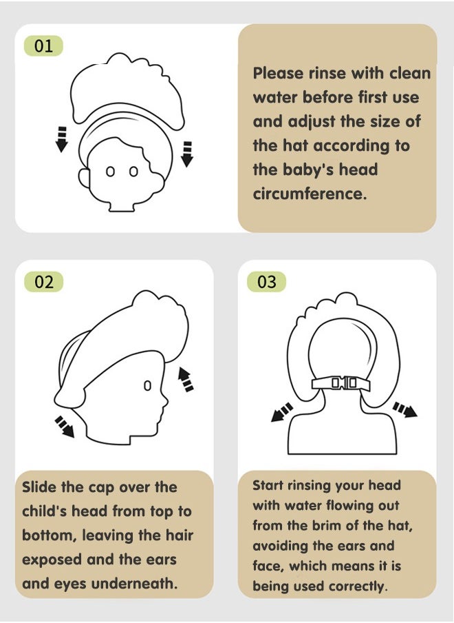Super ZYouth - Baby Shower Cap Shield, Bath Cap for Kids, Adjustable, Waterproof and Soft Visor Bath Hat for Girls, Boys, Infants, Kids and Toddlers - Image 1