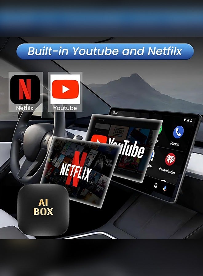 Digisand Carplay AI Box Android 14.0 Wireless Android Auto Smart TV Box For Youtube Netflix Toyota Mazda Hyundai Haval GMC Ford MG VW Kia Car intelligent System - Image 5